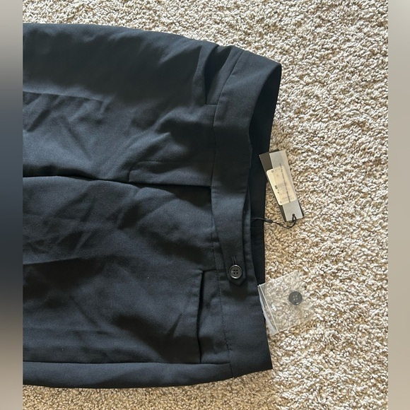 NWT TALBOTS Women's Black Wool Flat Front Lined Signature Cuffed Dress Pant Sz 8 - Picture 3 of 11